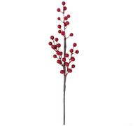 Rama de bayas de acebo artificiales con spray de espuma de acebo, tallo de bayas de Navidad de 41 cm para relleno de corona de invierno, tallo de centro de mesa de vacaciones y decoración floral