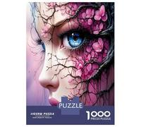 Rama de cerezo con rostro de dama 1000 Piezas Paquete Puzzle Arte floral Puzzle Cartón Extra Grueso - Favorito De Coleccionistas, Relajación Mental, Regalo Genial Para Viajes O Fiestas 52x38cm/1000pcs