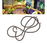Rama de escalada de reptiles artificiales Flexible Jungle Rattan Jungle Climber Vines Long Vine Habitat Decor con ventosas 9.84ft(S)