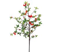 Rama de granada artificial, tallos de granada sintética, plantas de vegetación falsos realistas, tallos de flores falsas de 85 cm para vacaciones, hogar, oficina, fiesta
