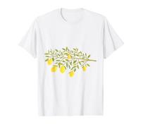 Rama Limón Cottagecore Hippie Ropa Camiseta gráfica económica, Hombre, Blanco, L