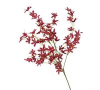 Rama realista de orquídea bailarina de 30 cm para tallo artificial realista (borgoña)
