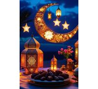 Ramadan & Aïd : Mon Carnet Spirituel: Journal ligné musulman pour prières, gratitude, préparation à l’Aïd, suivi du jeûne et objectifs spirituels pendant le Ramadan