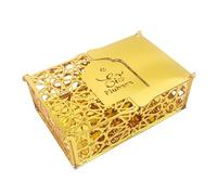 Ramadán Bandeja de Comida Ramadán Bandejas con Tapa Caja Dorada de Caramelos Acrílico Eid Mubarak Bandeja Decoración de Mesa Bandeja de Postre Ramadán para Eid Mubarak Suministros de Fiesta