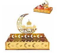 Ramadán Decoración para el Hogar Ramadán Decoraciones Mesa Decoraciones, Bandejas Decorativas y Bandeja - Diseño clásico y Versátil para la Decoración de Las festividades del Mes de ayuno