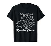 Ramadan Kareem Caligrafía Eid Mubarak Árabe islámico Camiseta