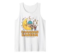 Ramadan Kareem Kids Cute Crescent Moon Musulmanes Niños Camiseta sin Mangas