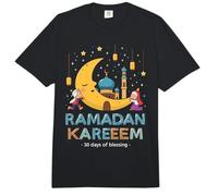 Ramadan Kareem Kids Cute Crescent Moon Musulmanes Niños Comfort Colors Adult Heavyweight T-Shirt