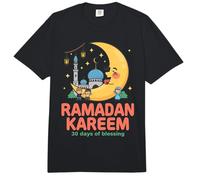 Ramadan Kareem Kids Cute Crescent Moon Musulmanes Niños Comfort Colors Adult Heavyweight T-Shirt
