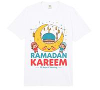 Ramadan Kareem Kids Cute Crescent Moon Musulmanes Niños Comfort Colors Adult Heavyweight T-Shirt