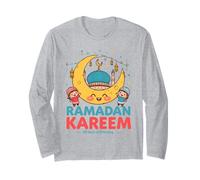 Ramadan Kareem Kids Cute Crescent Moon Musulmanes Niños Manga Larga