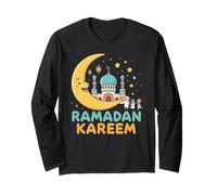 Ramadan Kareem Kids Cute Crescent Moon Musulmanes Niños Manga Larga