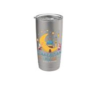 Ramadan Kareem Kids Cute Crescent Moon Musulmanes Niños Vaso térmico de acero inoxidable de doble pared