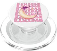 Ramadan Kareem Muslim Moon Girl Coquette Lazo Rosa PopSockets PopGrip para MagSafe