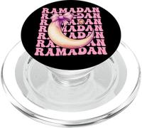 Ramadan Kareem Muslim Moon Girl Coquette Lazo Rosa PopSockets PopGrip para MagSafe