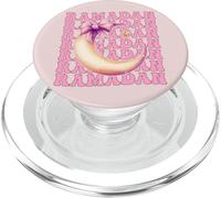 Ramadan Kareem Muslim Moon Girl Coquette Lazo Rosa PopSockets PopGrip para MagSafe