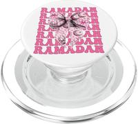 Ramadan Kareem Muslim Moon Mosque para niña, Coqueta, Lazo Rosa PopSockets PopGrip para MagSafe