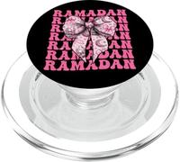 Ramadan Kareem Muslim Moon Mosque para niña, coqueta, lazo rosa PopSockets PopGrip para MagSafe