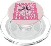 Ramadan Kareem Muslim Moon Mosque para niña, Coqueta, Lazo Rosa PopSockets PopGrip para MagSafe