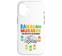 Ramadán Mubarak 30 días de bendición ayuno árabe Carcasa para iPhone 16