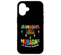 Ramadán Mubarak 30 Días de Bendición Ayuno Islámico Carcasa para iPhone 16
