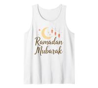 Ramadán Mubarak Feliz Ayuno Luna Creciente Islámico Musulmán Camiseta sin Mangas