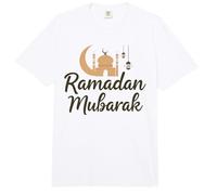 Ramadán Mubarak Feliz Ayuno Luna Creciente Islámico Musulmán Comfort Colors Adult Heavyweight T-Shirt