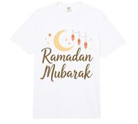 Ramadán Mubarak Feliz Ayuno Luna Creciente Islámico Musulmán Comfort Colors Adult Heavyweight T-Shirt