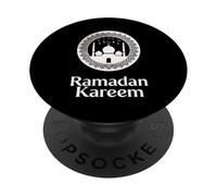 Ramadán Mubarak Feliz Ayuno Luna Creciente Islámico Musulmán PopSockets PopGrip Adhesivo