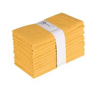 Ramanta Home Servilletas de algodσn mostaza, juego de 12 | Servilletas de tela 100% algodσn de 18.0 x 18.0 in | Servilletas de mesa de tela reuti