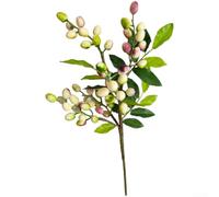 Ramas artificiales de bayas de olivo de 39 cm, flores falsas con bayas realistas para decoración de bodas, hogar, jardín, morado, verde, rojo, blanco (morado)