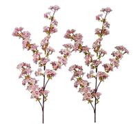 Ramas artificiales de flor de cerezo, 2 piezas de flores de cerezo de 39 pulgadas, flores de sakurra de seda realistas, bricolaje, imitación para florero, boda, decoración del hogar, ramas de