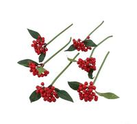 Ramas de frutas de espuma para arreglos florales y centros de mesa (rojo)