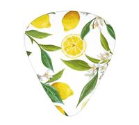 Ramas de limonero exóticas estampadas, deliciosas y deliciosas,12 púas de guitarra, 3 grosores diferentes para guitarra acústica, bajo y ukelele