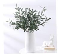 Ramas de olivo para jarrones, 5 ramas de olivo artificiales de 30.0 in, árbol artificial sin aceitunas, 4 tallos verdes realistas para decoración del hogar, oficina, estilo 2, decoración del hogar