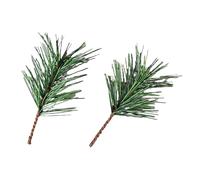 Ramas de pino para coronas, 10 piezas de ramas de agujas de pino verde artificial, Selecciones de falsas para la decoración de la pared del partido del jardín hogar de la guirnalda de la Navi