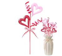 Ramas Florales Para El Día De San Valentín - Decoración Artificial Con Jarrón Decorativo,Ramilletes de Bayas con Forma de Corazón | Para Centros De Mesa De Banquete Boda Fiesta Dormitorio Propuesta Dí