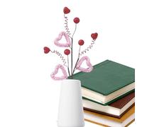 Ramas Florales Para El Día De San Valentín,Decoración Decorativa En Forma De Corazón | Tallos Artificiales De Flores Con Bayas Rojas | Para Centros De Mesa De Banquete Boda Fiesta Dormitorio Propuesta