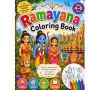 Ramayana Coloring Book for Kids: Fun and Easy Hindu Mythology Coloring Pages for Ages 4-8 | Lord Rama, Sita, Hanuman, Ravana and other characters.