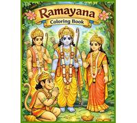 Ramayana Stories Colouring Book: Simple Colouring Pages with Short Moral Stories from Indian Mythology