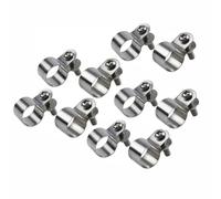 RAMBEX Abrazadera De Acero Inoxidable 304, Abrazadera De Tubo En Forma De U De Conexión A Tierra Ensanchada De 10 Mm 12 16 20 25 27 32 33 35 Mm, 10 Piezas(12mm)