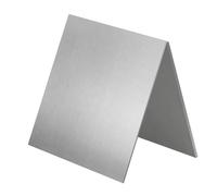 RAMBEX Placa cuadrada de acero inoxidable, 100 x 100 mm, chapa de acero inoxidable cepillada, grosor 0,5 mm, 0,8, 1, 1,5, 2, 3 mm, placa pulida (1 x 100 x 100 mm, 2 unidades)