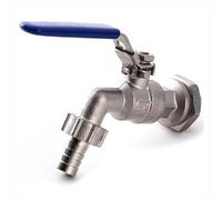 RAMBEX Stainless Steel Ball Valve - 1/2 Inch Weldless Bulkhead Bibcock for Building Home Brew Kettle/Mash Tun