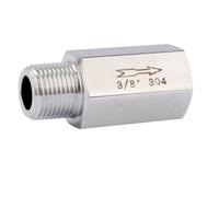 RAMBEX Válvula De Retención Unidireccional Hexagonal Hembra-Macho De 1/8", 1/4", 3/8", 1/2", 3/4", Antirretorno, En Línea, De Acero Inoxidable 304, 1 Unidad(1/2",Male To Female)