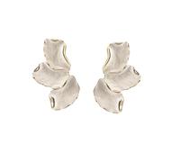 Rambling - Pendientes de flores de rosa para mujer, elegantes, bohemios, vintage, retro, multicolor, grandes aretes florales, Zinc, Sin piedra preciosa