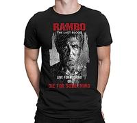 Rambo Last Blood Five V - Camiseta para hombre con texto en inglés "For Nothing Or Die Fro Something", Negro, M