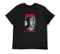 Rambo Last Blood Five V Live For Nothing Or Die Fro Something O-Neck 100% Cotton Short Sleeve Unisex T-Shirt XXXL