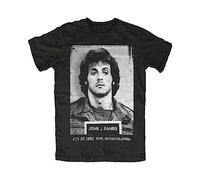 Rambo Mugshot Balboa Boxing T-Shirt Graphic tee Mens Funny Shirt Black XXL