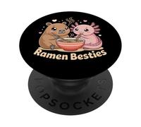 Ramen Besties Capibara y Axolotl Cute Friends PopSockets PopGrip Adhesivo