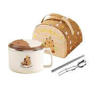 Ramen Bowl Set - 3inch 1300ml Spacious Capybara Themed Bowl with Matching Chopsticks for Versatile Dining, Perfect for Soup, Noodles, Salad, Fruit Lightweight Design Home, Office, Dorm, School
